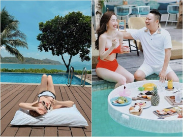 Bảo Thy lôi đại gia Hà Tĩnh ra nắng giữa trưa khoe thân hình đẹp mướt mát, sống như bà hoàng trong biệt thự