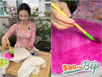 Á hậu Việt làm món giải nhiệt mà dân mạng tưởng vẽ tranh, đòi gửi cô đi thi Vua Đầu Bếp