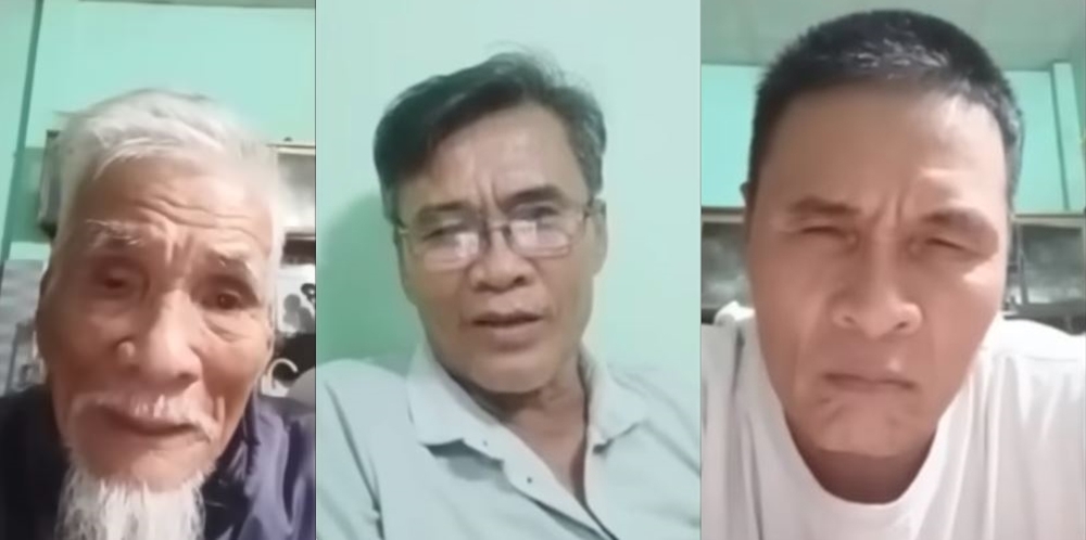 Người cha, chú Được và chú Dũng trò chuyện cùng nhau