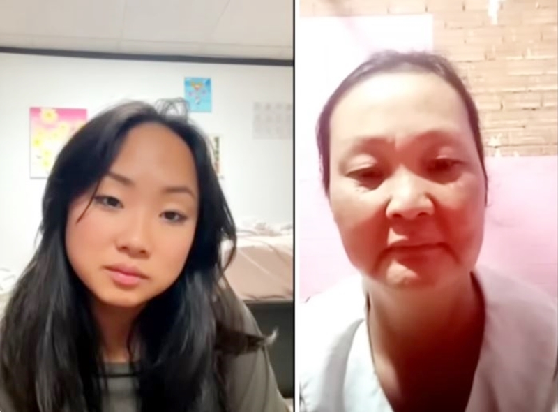 Chị Trinh và cô Hiền đã được trò chuyện cùng nhau