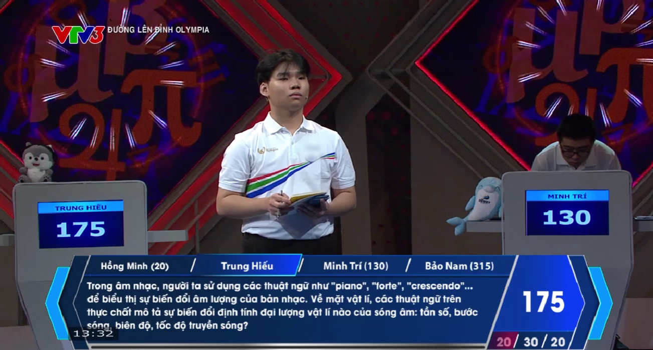 Trung Hiếu là người Về đích thứ 2 với 1 câu trả lời đúng, nâng tổng số điểm lên 185. Minh Trí có 1 đáp án đúng trong lượt thi của Trung Hiếu. 