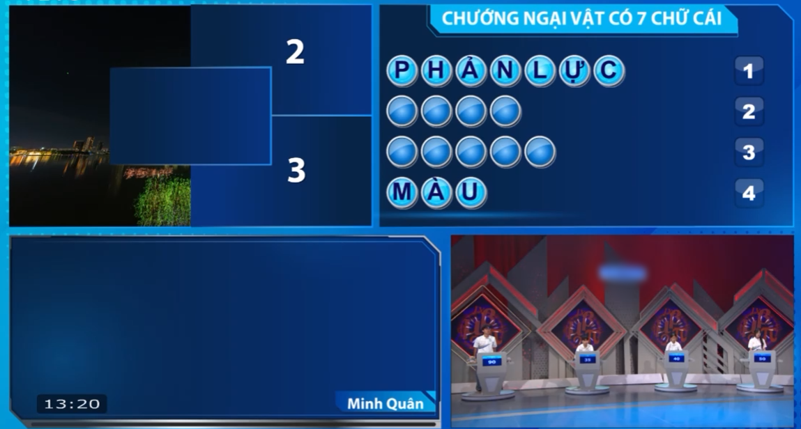 Minh Quân có đáp án chính xác sau 2 gợi ý ở phần thi Vượt chướng ngại vật