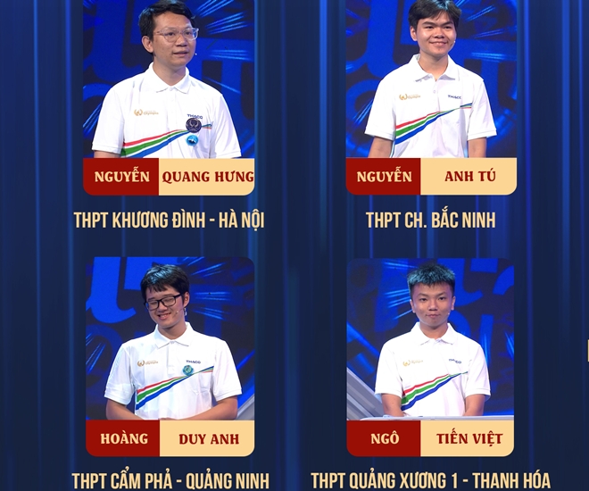 4 thí sinh của cuộc thi tuần 1 tháng 1 quý 1 Olympia năm thứ 26