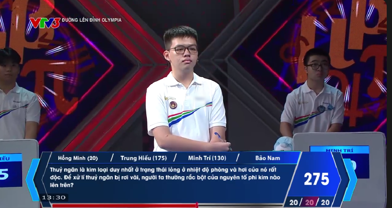 Bảo Nam đã có lượt thi Về đích hoàn hảo với 3 câu trả lời đúng, nâng tổng số điểm lên 315.