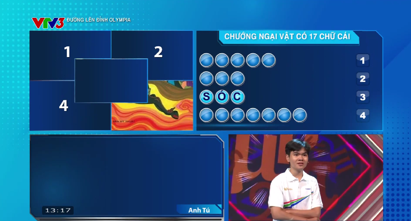 Anh Tú là thí sinh xuất sắc nhất phần thi Vượt chướng ngại vật