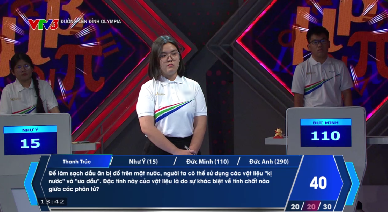 Thanh Trúc là người Về đích thứ 3 với 1 câu trả lời đúng cùng ngôi sao hi vọng, nâng tổng số điểm lên 80. Đức Minh và Đức Anh lần lượt có đáp án chính xác và giành điểm trong lượt thi của Thanh Trúc. 