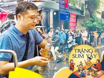 Người dân Hà Nội xếp hàng mua bánh trung thu sau mưa bão, giá cả bình ổn, hương vị truyền thống được ưa chuộng