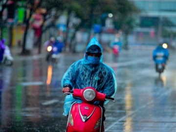 Không khí lạnh tăng cường yếu nên miền Bắc có mưa rào rải rác, trời rét