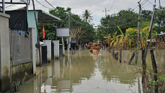 Nhiều nơi ở Buôn Nu vẫn ngập sâu trong nước