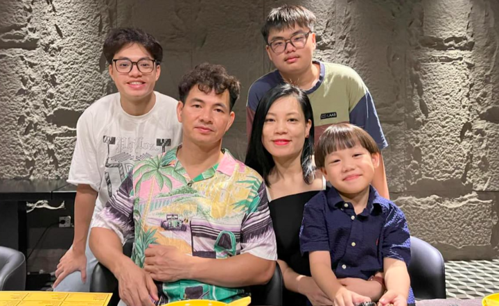 Gia đình hạnh phúc của NSND Xuân Bắc.