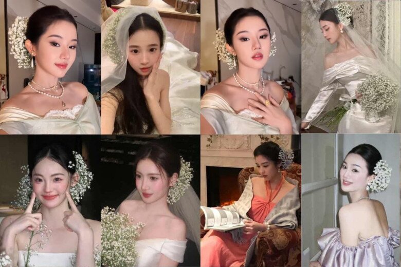 Tạo hình tóc cài hoa của cô ngay lập tức trở thành xu hướng được hàng triệu phụ nữ Trung Quốc học theo, khẳng định sức mạnh mặc gì hot nấy.