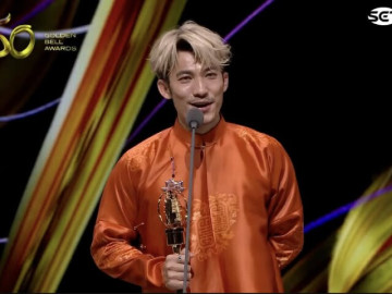 Liên Bỉnh Phát vỡ òa hạnh phúc khi đi vào lịch sử, là nam diễn viên Việt đầu tiên trở thành Thị đế Kim Chung