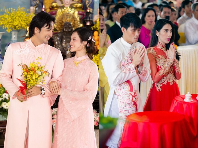 Sao Việt làm đám cưới ở chùa: Công Vinh chọn quy y theo Thủy Tiên, Đoàn Minh Tài xứng đôi với vợ kém 16 tuổi