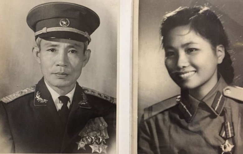 Nữ ca sĩ tự hào khoe ông bà nội đều khoác màu áo lính.