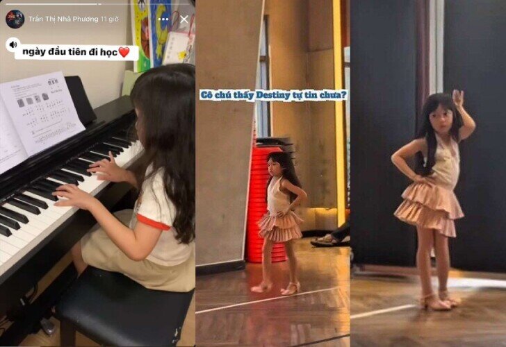 Bé Destiny được khen “tài sắc vẹn toàn”, được học nhiều môn năng khiếu.