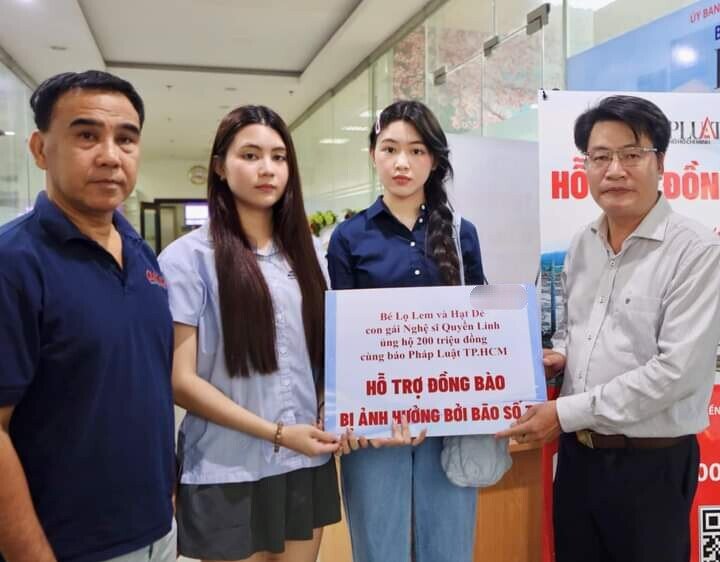 Lọ Lem và em gái quyên góp 200 triệu đồng giúp đỡ bà con vùng bão năm 2024.