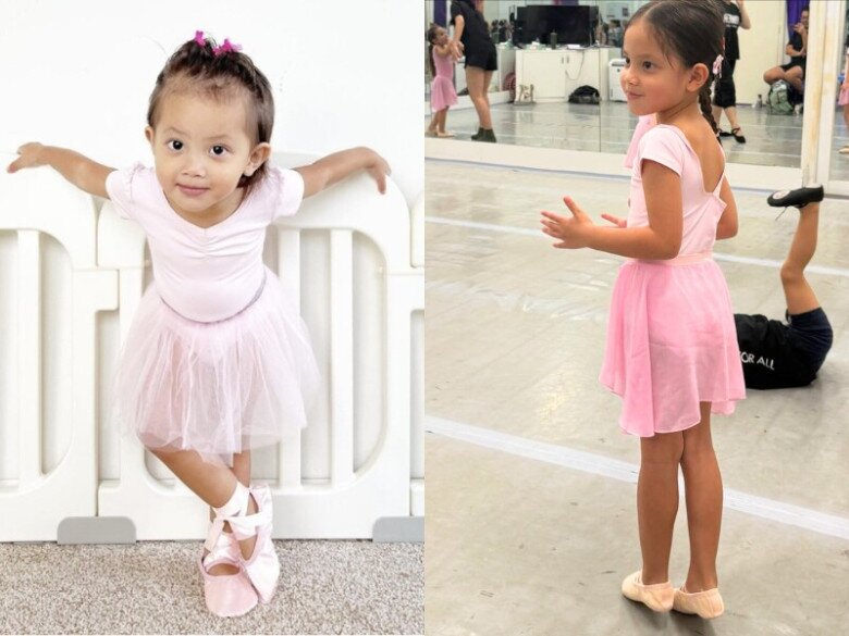 Con gái của Hồ Ngọc Hà được học múa ballet.