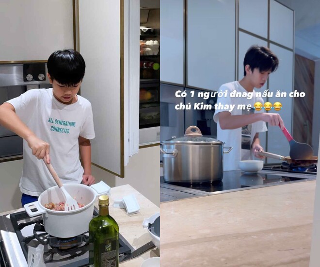 Hồ Ngọc Hà dạy Subeo tự lập, biết nấu ăn.