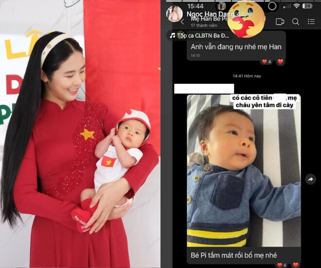 Ngọc Hân thuê người ở trung tâm ở cữ để chăm sóc quý tử.