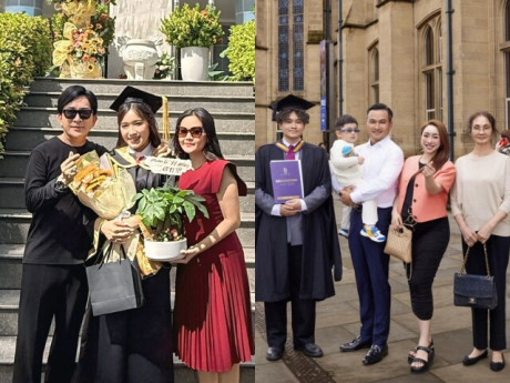 Dự lễ tốt nghiệp của con riêng bạn đời: Vợ kém chục tuổi của NSƯT Kim Tử Long - Chi Bảo ghi điểm vì như mẹ ruột