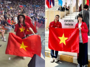 Giải trí - Sao Việt qua Thái ủng hộ SEA Games 33: Hòa Minzy đội mũ cối hò hét, Khánh Thi hứa mua cơm tấm cho tuyển thủ