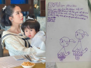 Giải trí - Ngọc Trinh xúc động vì bức thư tay với nét chữ xiêu vẹo của con gái, mới 6 tuổi hiểu chuyện hứa sẽ học giỏi