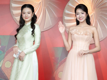 Phu nhân hào môn Midu diện áo dài giản dị, U40 không ngại đọ sắc cùng Hoa hậu Việt Nam