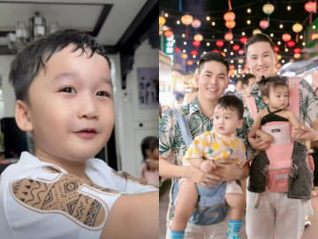 Thanh Đoàn xúc động khi con trai Hà Trí Quang hỏi sao đi hoài không ở nhà, thấy may vì có ông bà nội chăm giúp