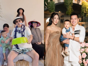 Vợ kém 37 tuổi của Quang Minh khoe bụng to vượt mặt, dân tình xúi sinh thêm con cho nam danh hài