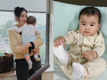 Quý tử của Mai Ngọc mới 6 tháng đã phát triển thể chất bằng bé 1 tuổi, nữ MC tiêu chuẩn kép cả mẹ lẫn con