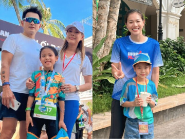 Con gái quốc tịch Mỹ của Thanh Thảo về nước thi thể thao cùng kình ngư Ánh Viên, mới 7 tuổi đã cực giỏi