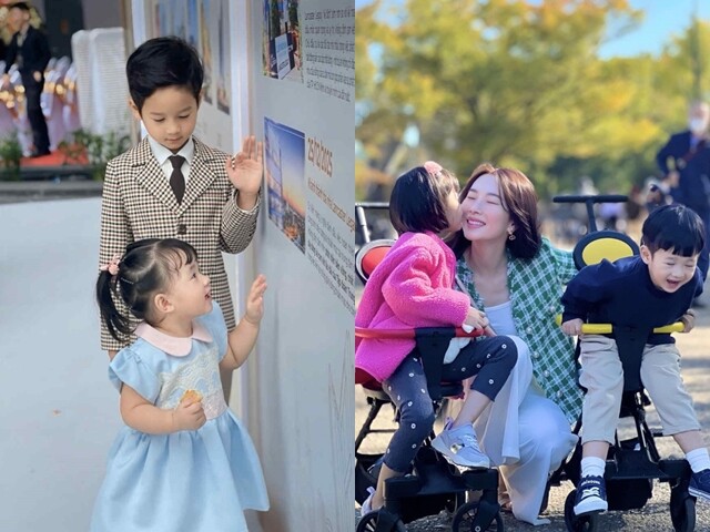 Sao Việt 24h: Quý tử nhà Đặng Thu Thảo gây sốt với ánh mắt tổng tài nhí khi đứng sau em gái, thần thái không phải dạng vừa