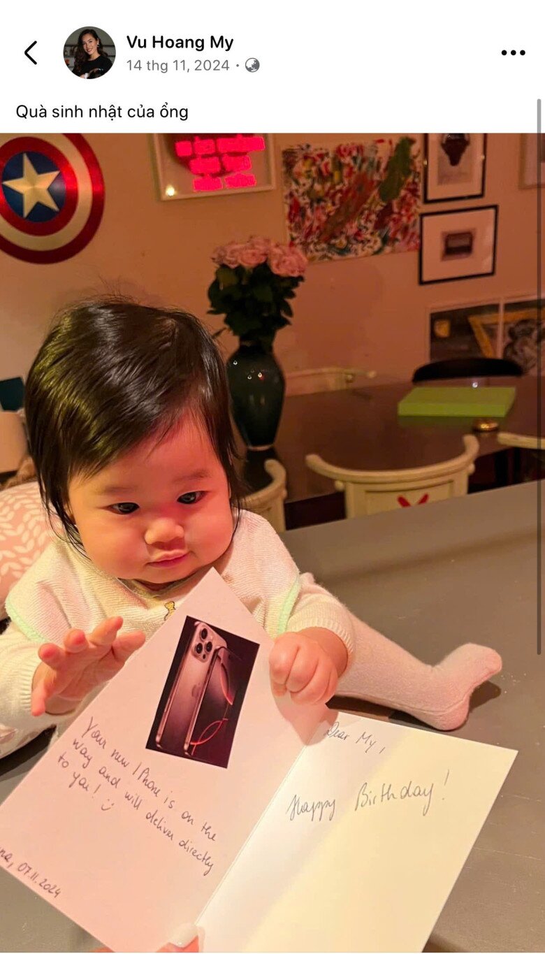 Hoàng My từng khoe món quà sinh nhật của chồng vào năm 2024.