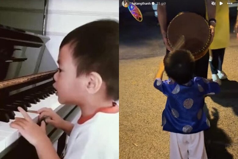 Mason - con trai út của Tăng Thanh Hà - thích thú đi chơi Trung thu.