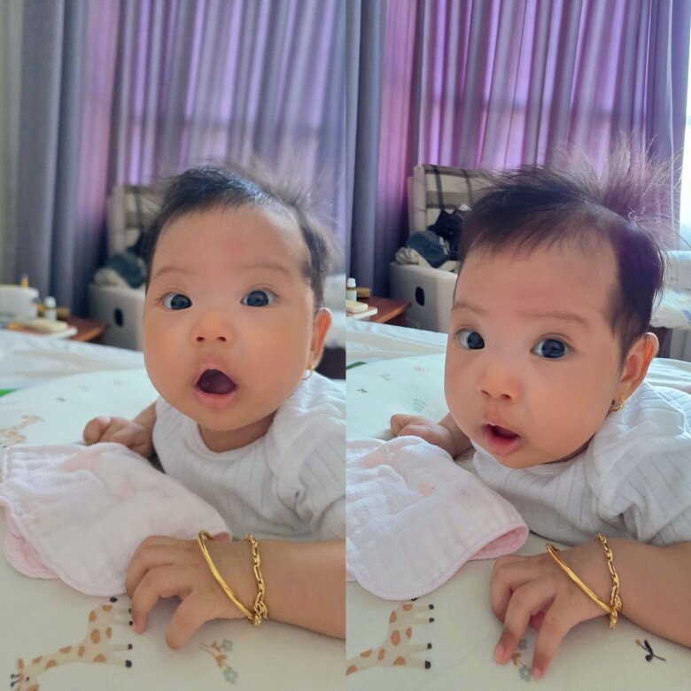 HHen Niê ghi lại những khoảnh khắc đáng yêu của ái nữ.