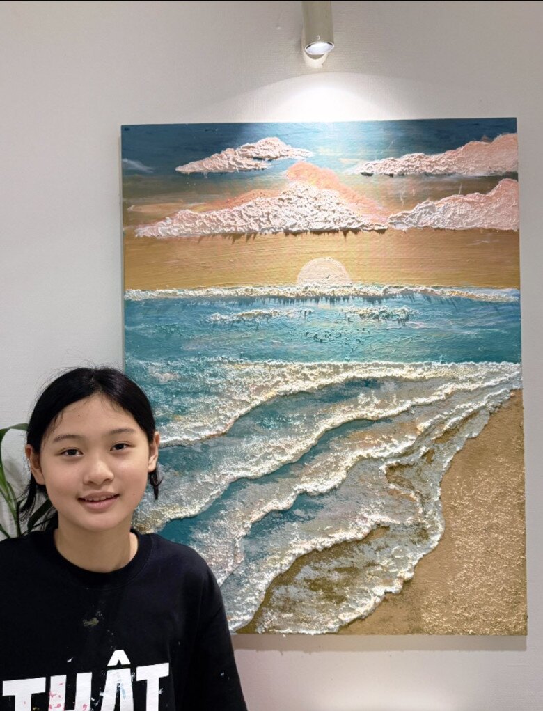 Tiểu Panda còn sở hữu tài năng hội họa.