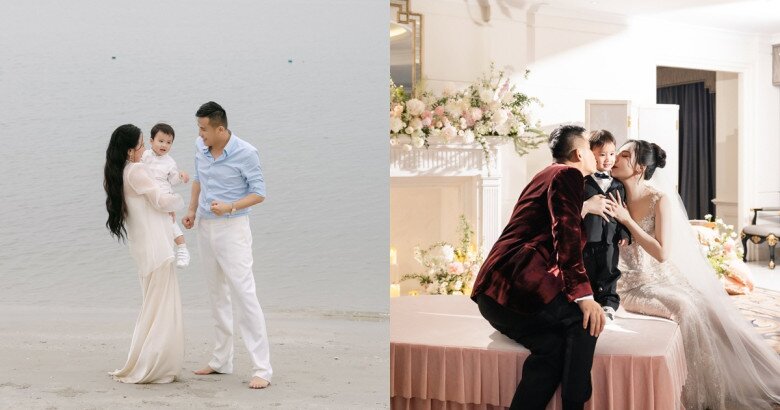 Vợ chồng Hồ Quỳnh Hương luôn thể hiện tình yêu, cưng chiều quý tử.