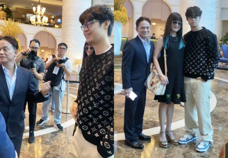 Vợ chồng Hiền Mai tự hào vì quý tử điển trai, học tập tốt, ngoan ngoãn.