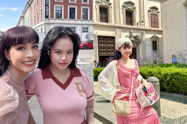 Thúy Hạnh cùng con gái sang Ý 1 tháng để lo thủ tục giấy tờ.