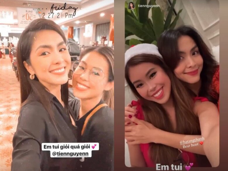 Tiên Nguyễn và chị dâu Tăng Thanh Hà rất thân thiết.