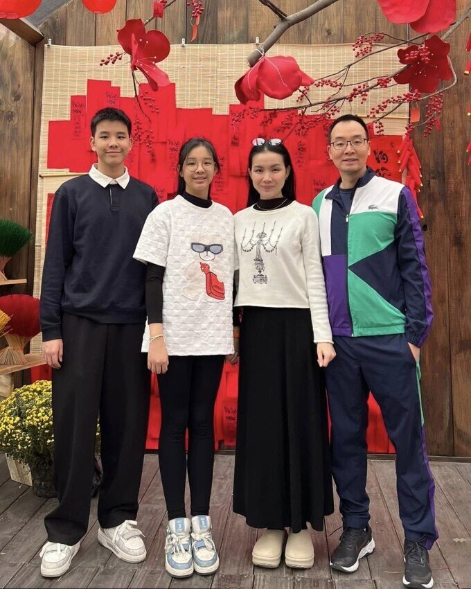 2 con của Thùy Lâm đều sở hữu chiều cao vượt trội.