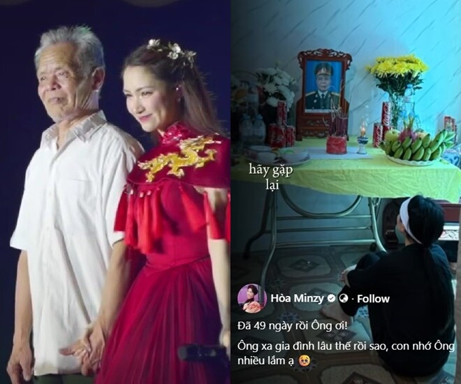 Hòa Minzy xót xa chia sẻ nỗi nhớ ông nội.