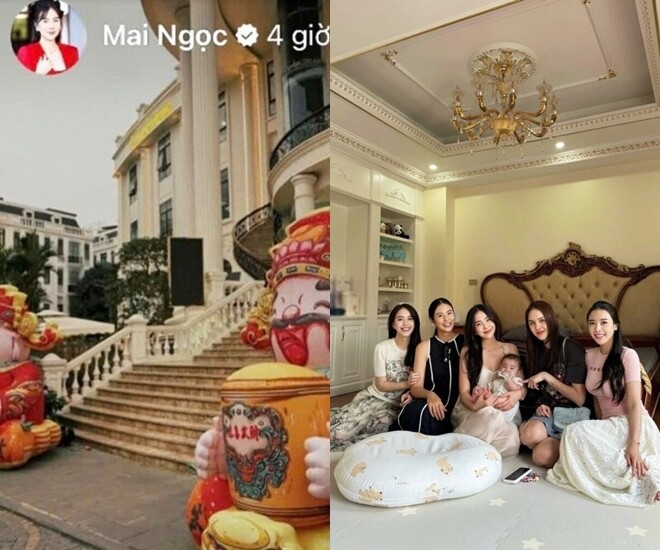 Nữ MC khoe một vài góc trong lâu đài nhà chồng.