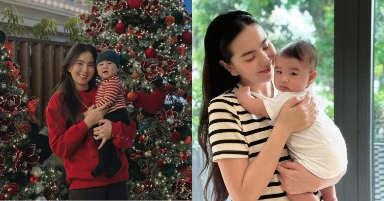 Quý tử của Mai Ngọc được khen phát triển tốt so với các bạn ở cùng độ tuổi.