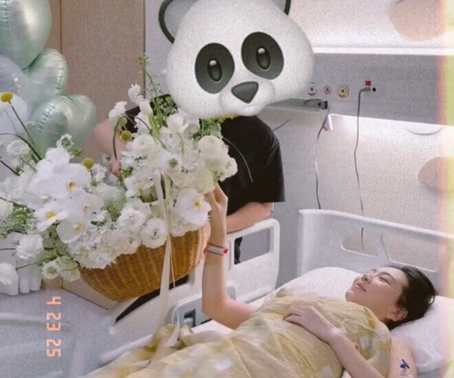Nữ MC thường dùng icon gấu panda để che mặt chồng.