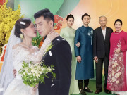 Giải trí - Midu lộ khoảnh khắc bên bố mẹ chồng Chủ tịch, diện áo dài nền nã tham dự sự kiện của tập đoàn nhựa