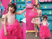 Giải trí - Sao Việt 24h: Con gái lớn nhà Ông Cao Thắng hóa búp bê Barbie trong tiệc sinh nhật 5 tuổi, nắm chặt tay em ruột
