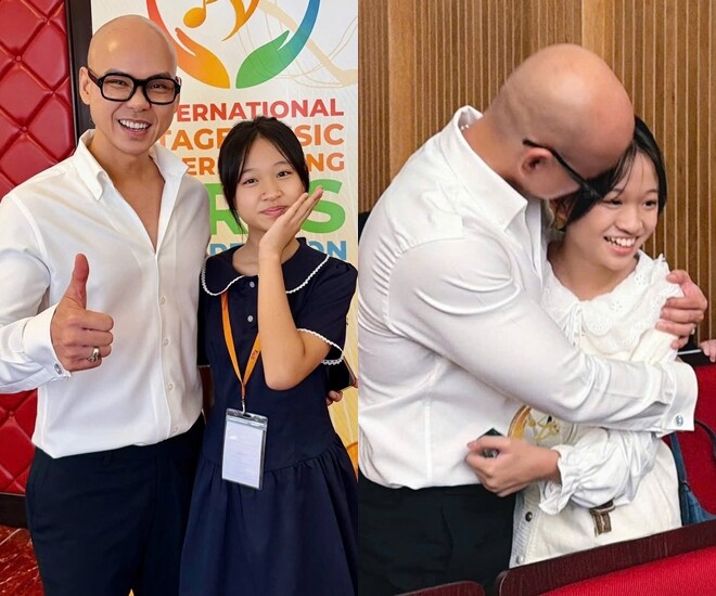 Phan Đinh Tùng vô cùng tự hào trước thành tích của ái nữ.