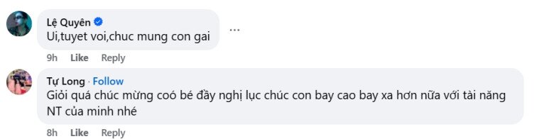 Lệ Quyên và NSND Tự Long gửi lời chúc mừng đến cô bé Noel.