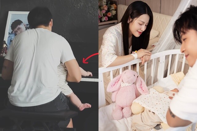 Vợ chồng Gin Tuấn Kiệt từng khiến nhiều người tò mò vì giới tính con.